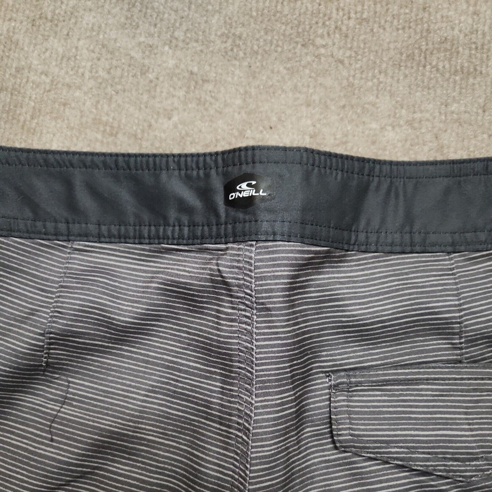 ONeill Boardshorts Breaker Mens 30 Gray Orange Swim Trunks Pocket Below Knee NEW - Picture 8 of 8